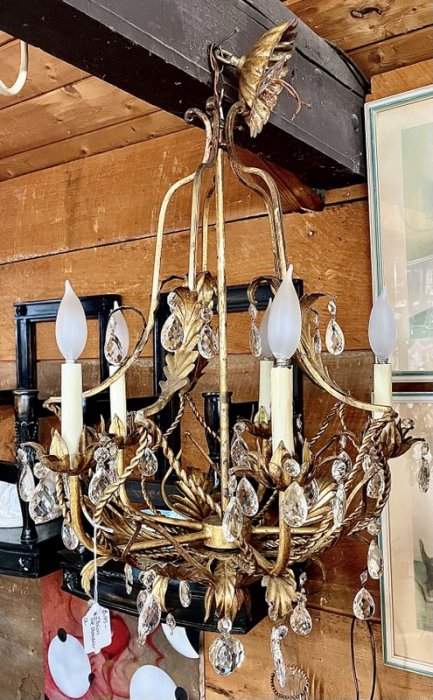 Italian tole chandelier