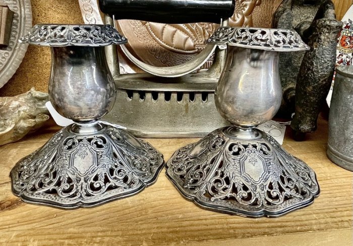 Forbes Silver Co silverplated candlesticks