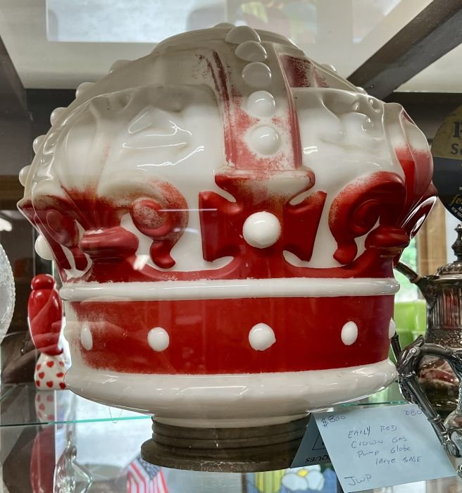 Early red crown gas pump globe