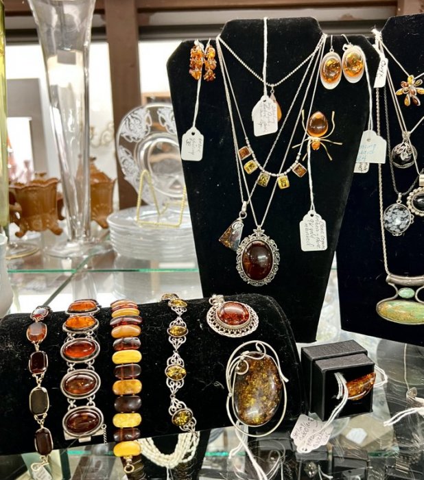 Amber and other sterling jewelry